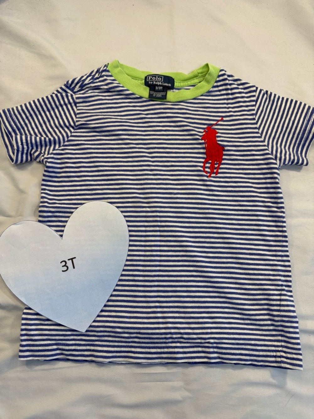 POLO - Ralph Lauren - short sleeve T-shirt w/ large logo embroidered on chest
